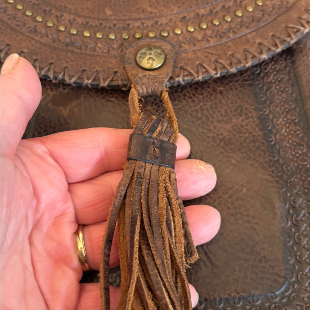 Patricia Nash Jovanna Western distressed leather Backpack - Picture 3 of 14